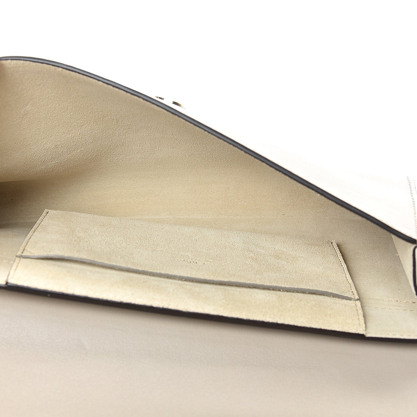 Suede Calfskin Faye Clutch Motty Grey