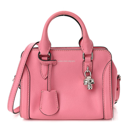 Alexander McQueen Pebbled Calfskin Mini Skull Padlock Zip Around Tote Petal 1 of 10