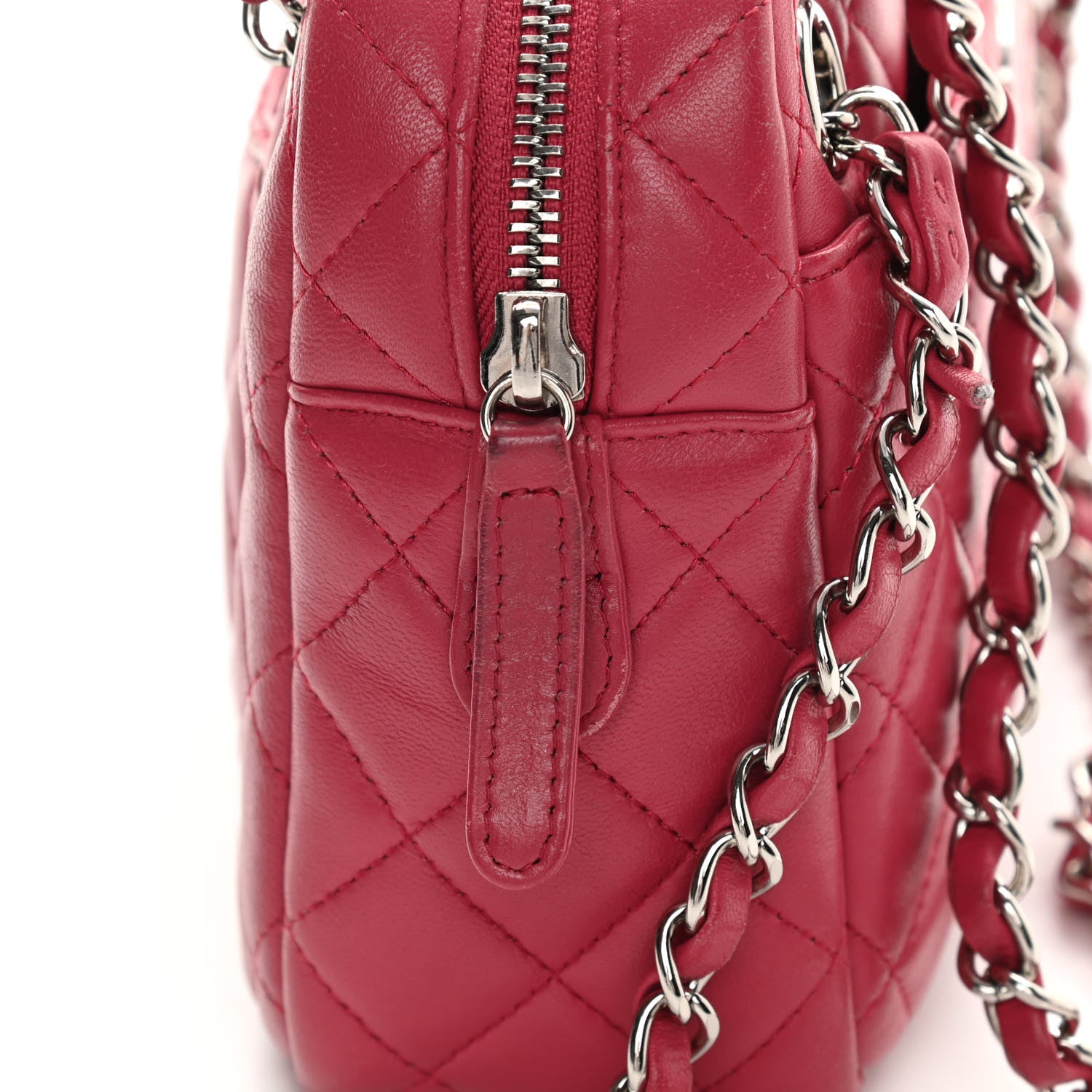 Chanel Lambskin Quilted Camera Case Pink 14 of 16