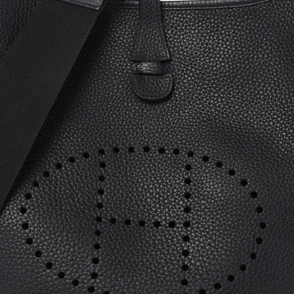 Hermes Taurillon Clemence Evelyne III PM Black 8 of 10