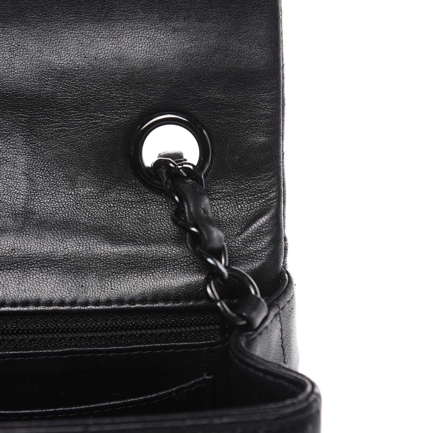 Chanel Lambskin Chevron Quilted Mini Rectangular Flap So Black 20 of 22