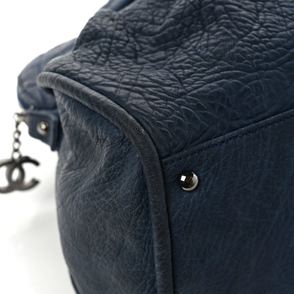 Chanel Distressed Lambskin Lady Braid Large Satchel Dark Blue 10 of 11