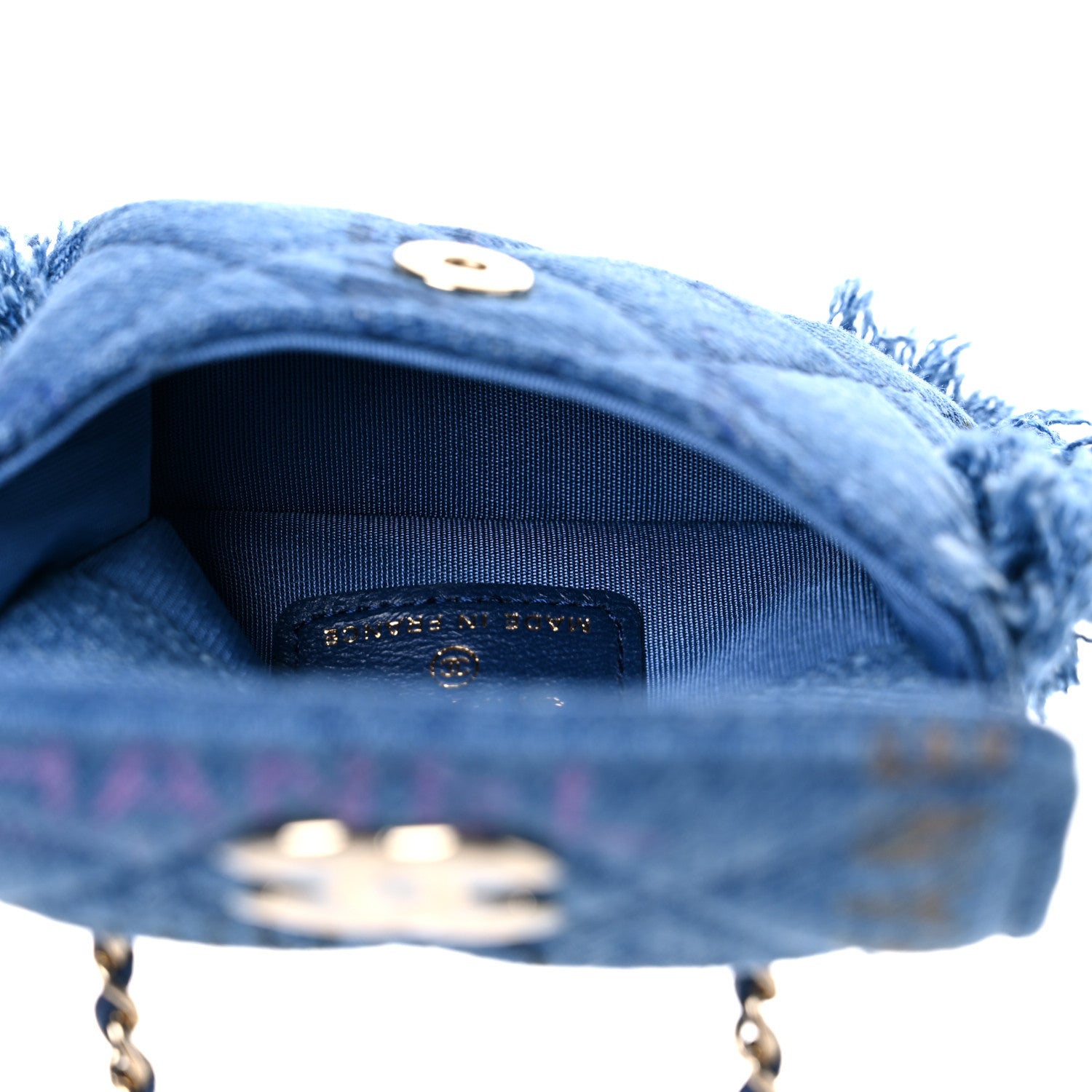Chanel Denim Quilted Denim Mood Belt Bag Blue Multicolor 5 of 10
