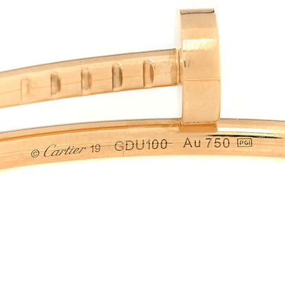 Cartier 18K Yellow Gold Small Juste Un Clou Bracelet 19 4 of 5