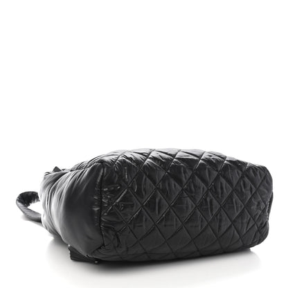 Chanel Nylon Quilted Coco Cocoon Backpack Black 3 of 9