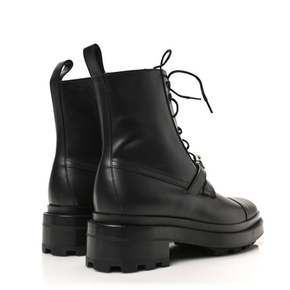 Hermes Glossed Calfskin Funk Ankle Boots 37.5 Black 4 of 6