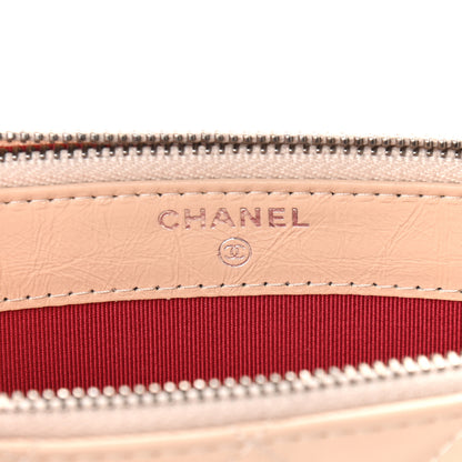 Chanel Aged Calfskin Quilted Small Gabrielle Clutch With Chain Beige Black 8 of 12