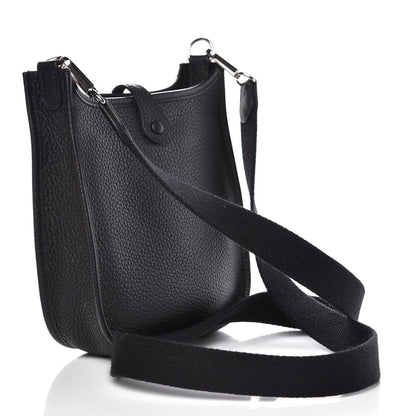 Hermes Taurillon Clemence Evelyne TPM Black 3 of 10