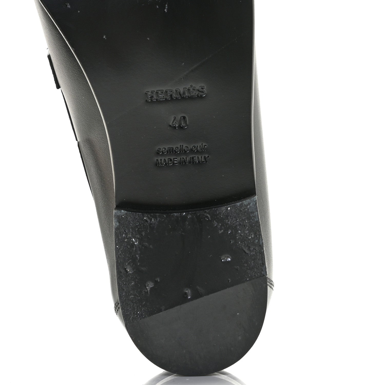 Hermes Calfskin Destin Loafers 40 Black 14 of 15