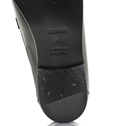 Hermes Calfskin Destin Loafers 40 Black 14 of 15