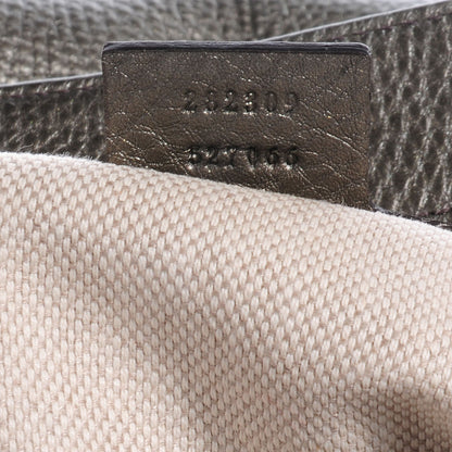 Gucci Metallic Pebbled Calfskin Medium Soho Shoulder Bag Sasso 7 of 7