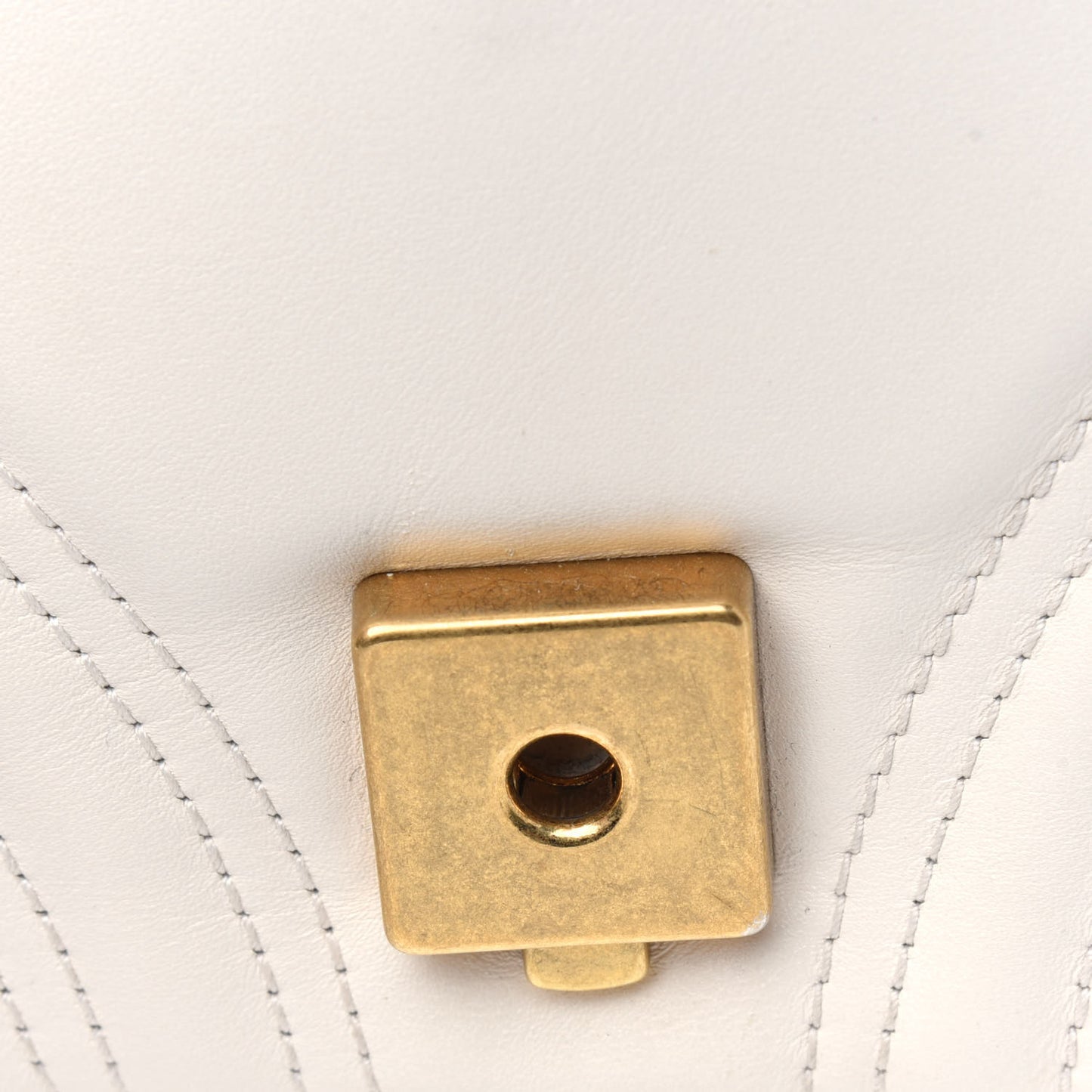 Calfskin Matelasse Mini GG Marmont Shoulder Bag White