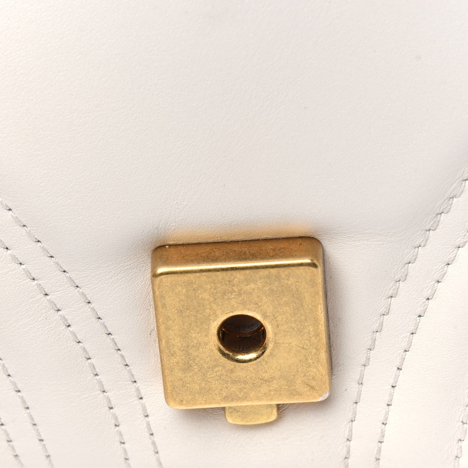 Gucci Calfskin Matelasse Mini GG Marmont Shoulder Bag White 12 of 24