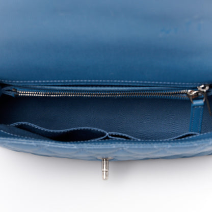 Chanel Caviar Quilted Small Coco Handle Flap Blue 5 of 11