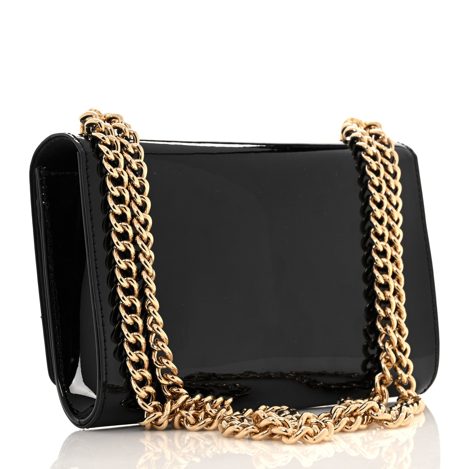 Louis Vuitton Patent Chain Louise MM Black 2 of 9