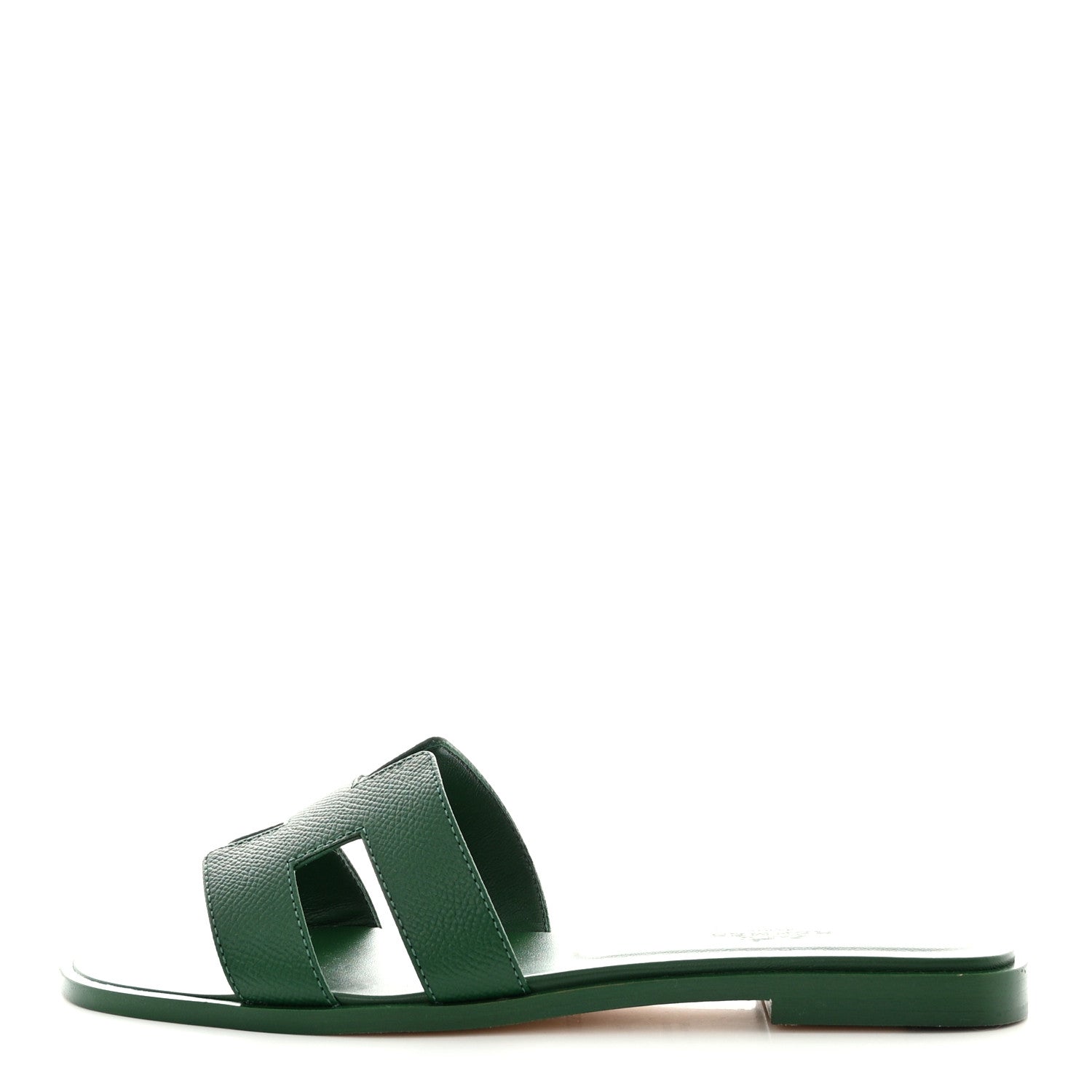 Hermes Epsom Oran Sandals 36.5 Vert Cactus 1 of 9