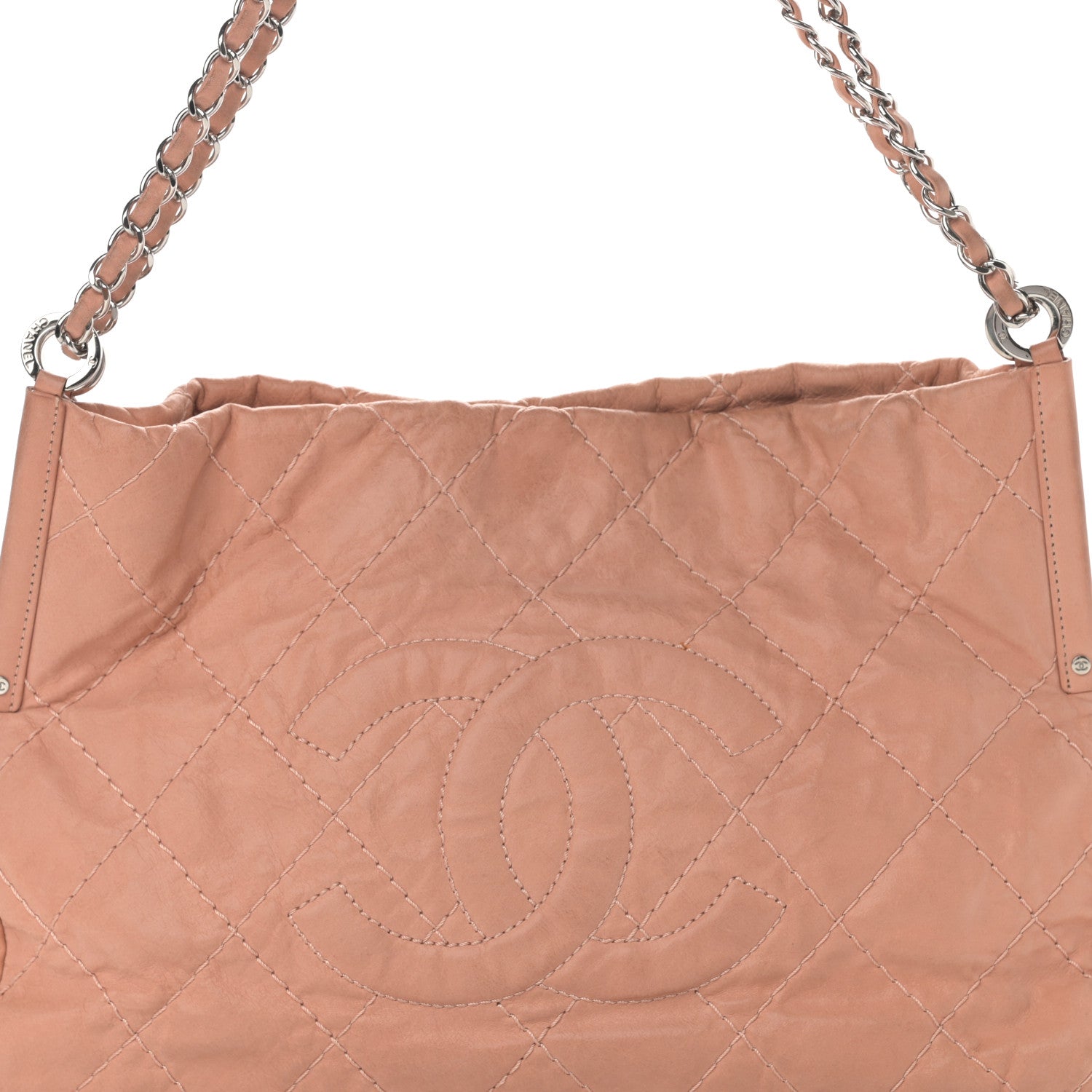 Chanel Iridescent Calfskin Small Sea Hit Tote Beige 8 of 14
