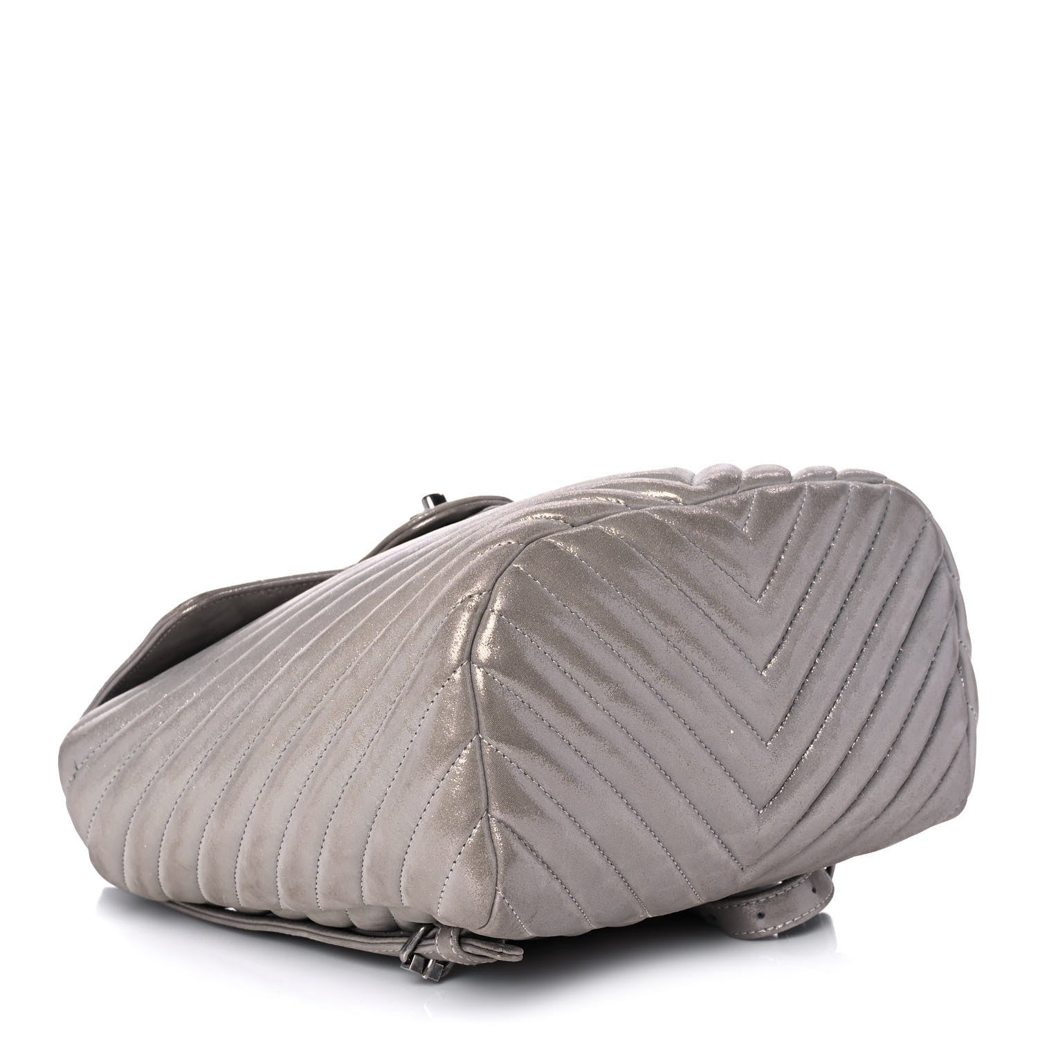 Chanel Metallic Calfskin Chevron Quilted Small Urban Spirit Backpack Silver 4 of 15