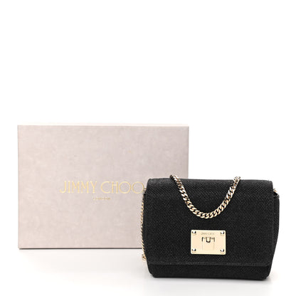 Jimmy Choo Lame Glitter Mini Ruby Chain Crossbody Black 10 of 10