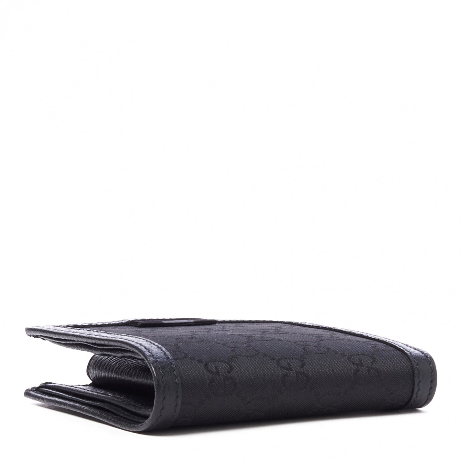 Gucci Nylon Monogram Bi-Fold Wallet Black 3 of 8