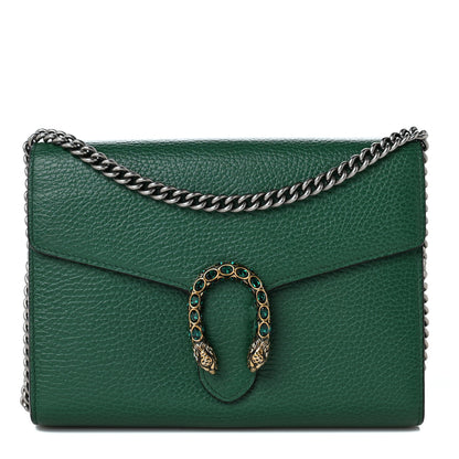Gucci Calfskin Mini Dionysus Chain Wallet Emerald 1 of 9
