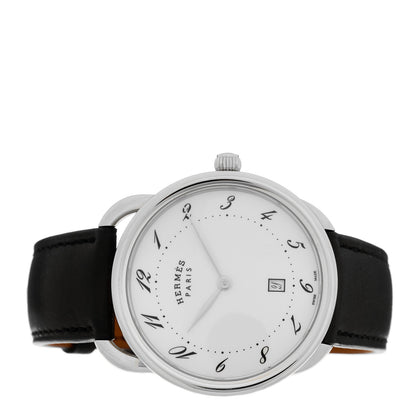 Hermes Stainless Steel Barenia 40mm Arceau Quartz Watch Noir 2 of 5
