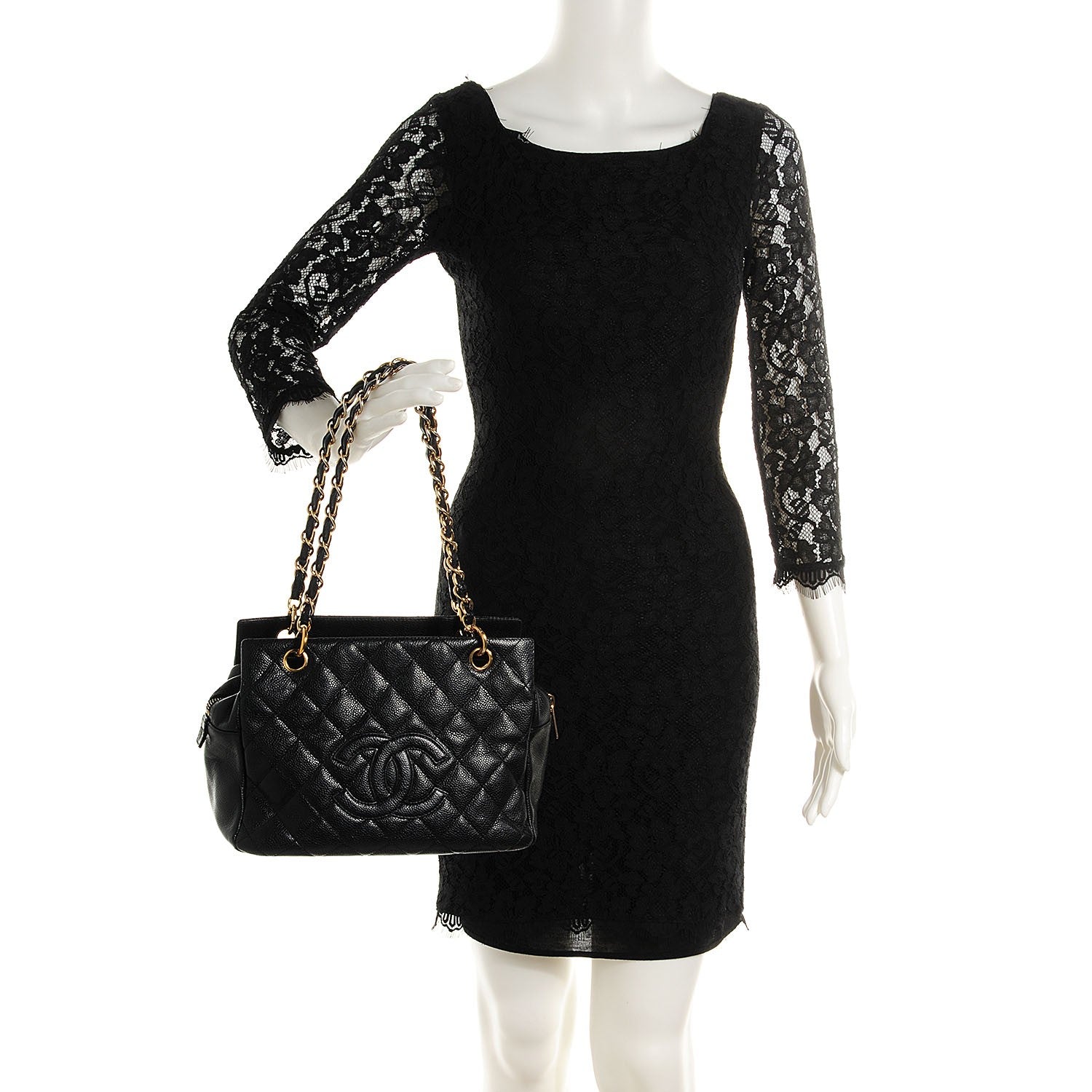 Chanel Caviar Quilted Petit Timeless Tote PTT Black 2 of 7