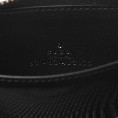 Gucci GG Supreme Monogram Pearl Zip Around Card Case Black 6 of 7