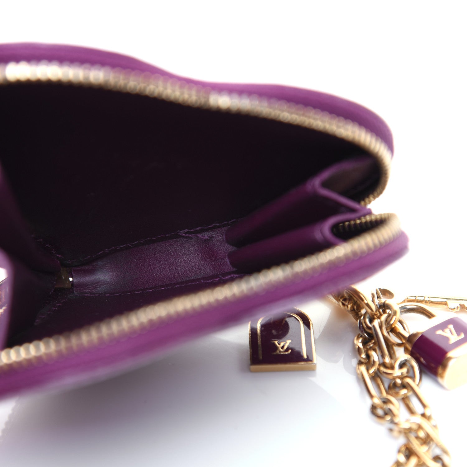 Louis Vuitton Vernis Heart Coin Purse Violet 10 of 15