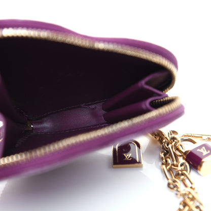 Louis Vuitton Vernis Heart Coin Purse Violet 10 of 15