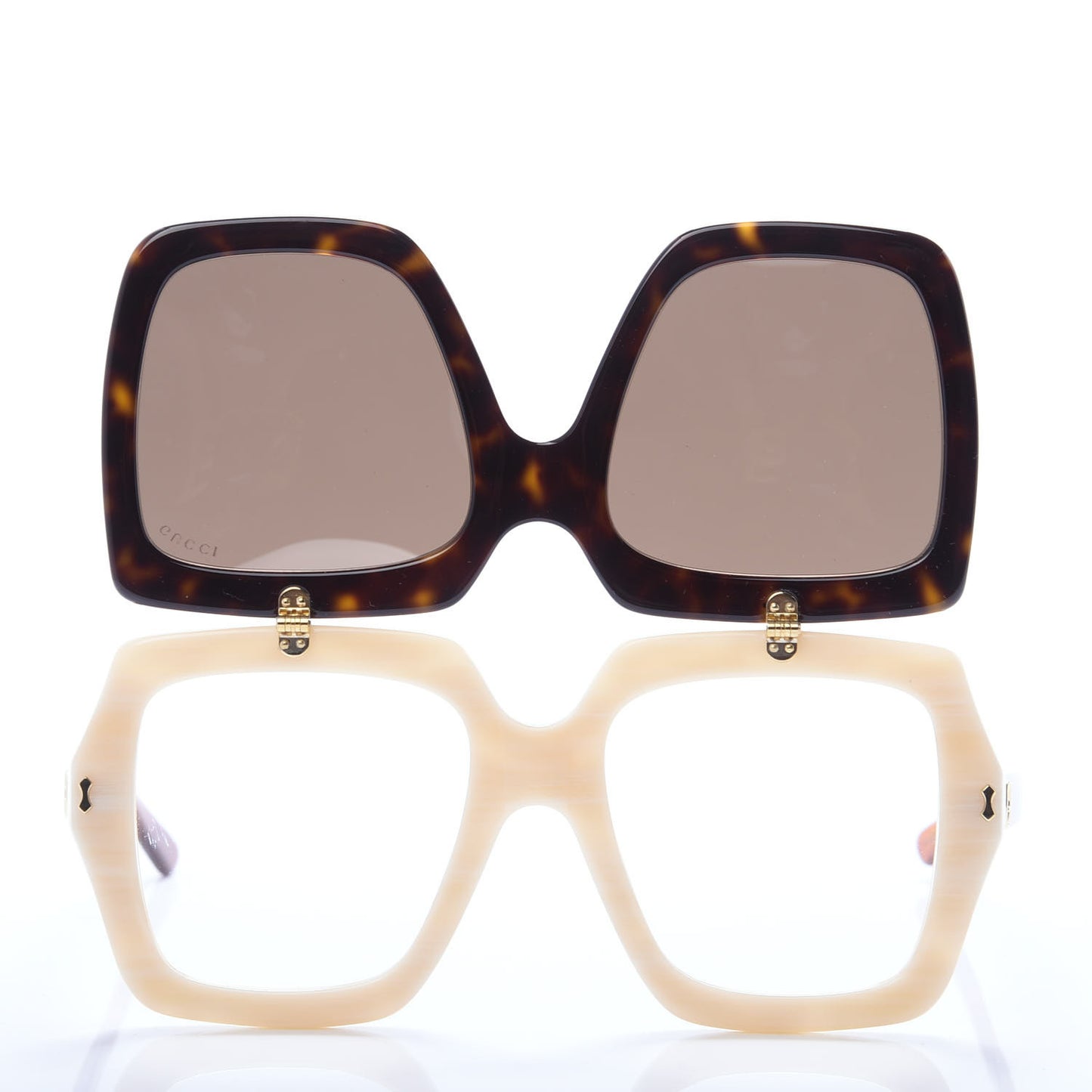 Acetate Oversized Flip Up Sunglasses GG0088S Tortoise
