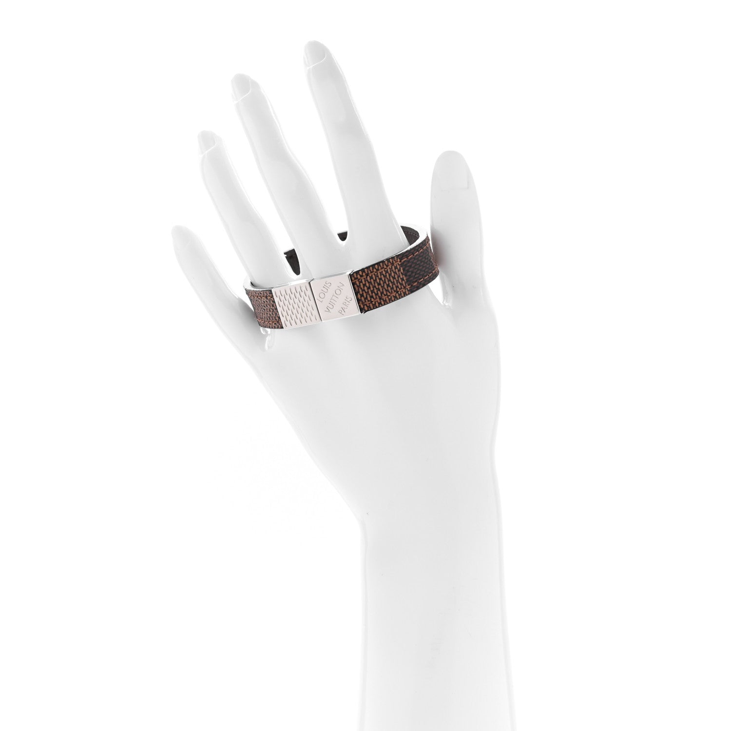 Louis Vuitton Damier Ebene Pull It Bracelet 19 2 of 6