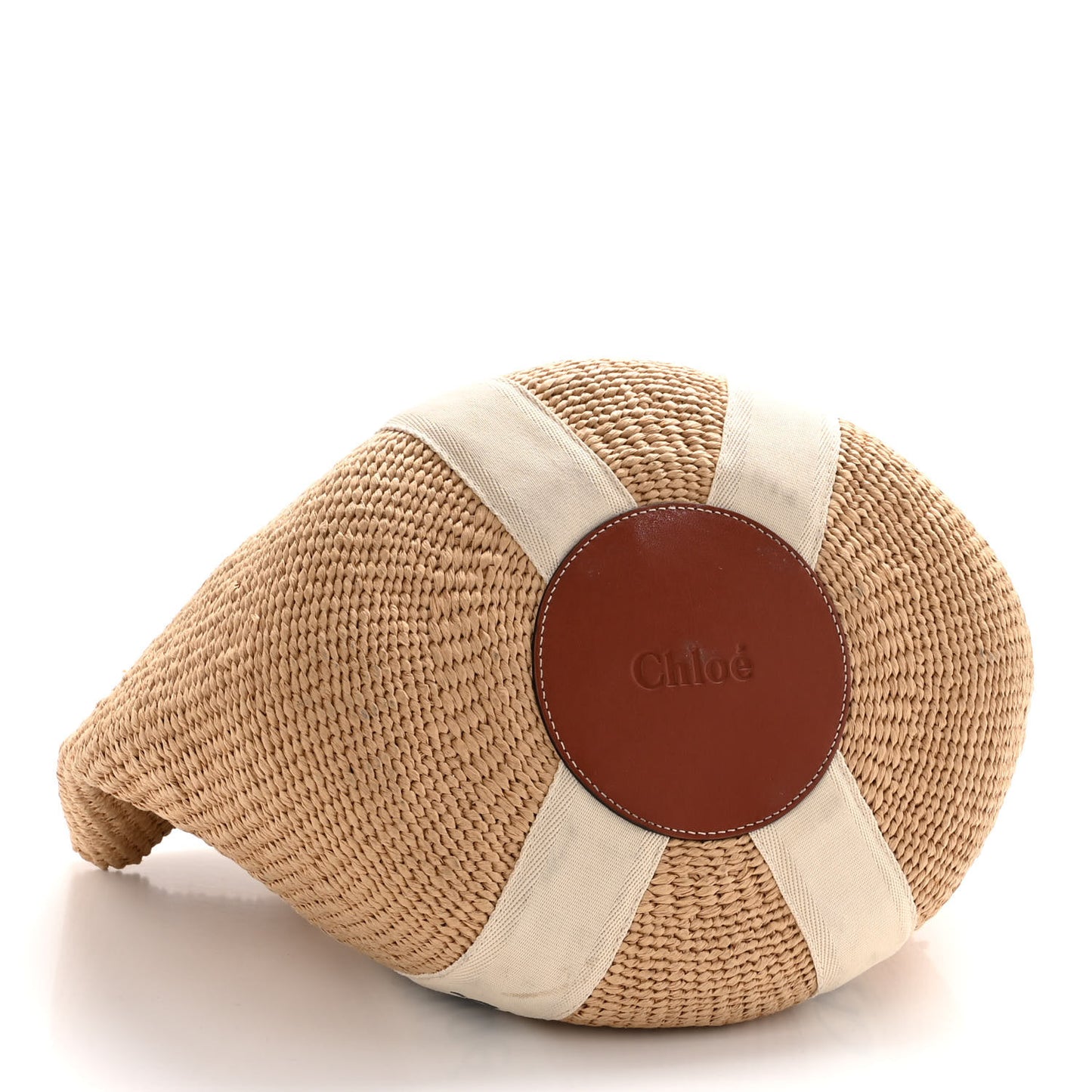 Raffia Large Woody Tote White