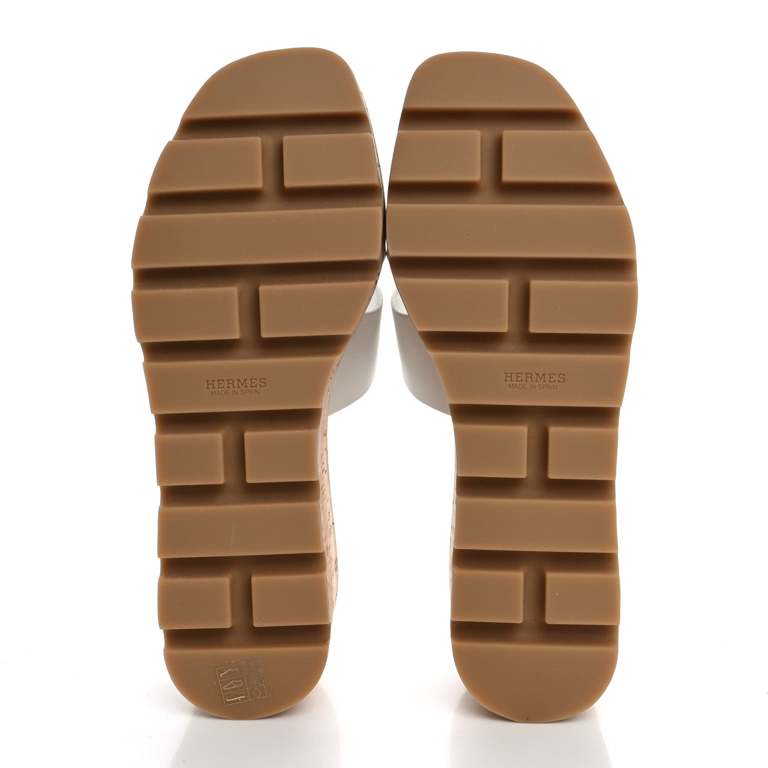 Hermes Calfskin Cork Eze 30 Sandals 37 White 6 of 12