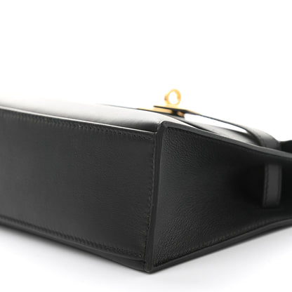 Hermes Swift Kelly Pochette Clutch Black 8 of 9