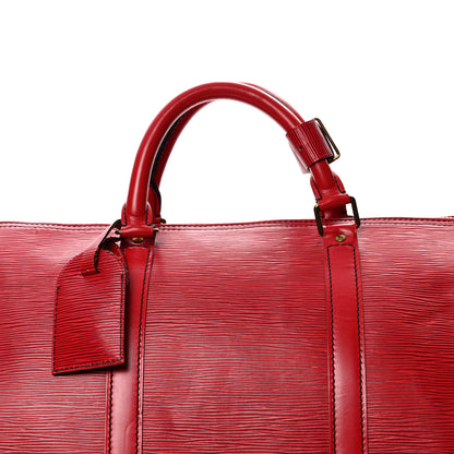 Louis Vuitton Epi Keepall 60 Castillan Red 5 of 13