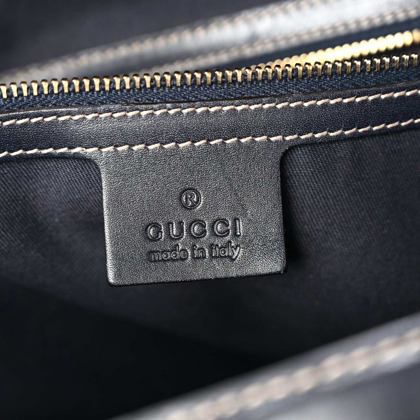 Guccissima Large Treasure Boston Navy