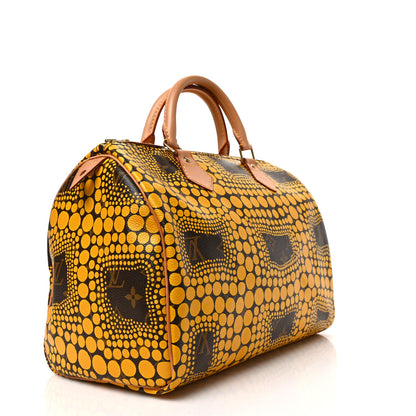 Louis Vuitton Monogram Kusama Town Speedy 30 Yellow 3 of 8