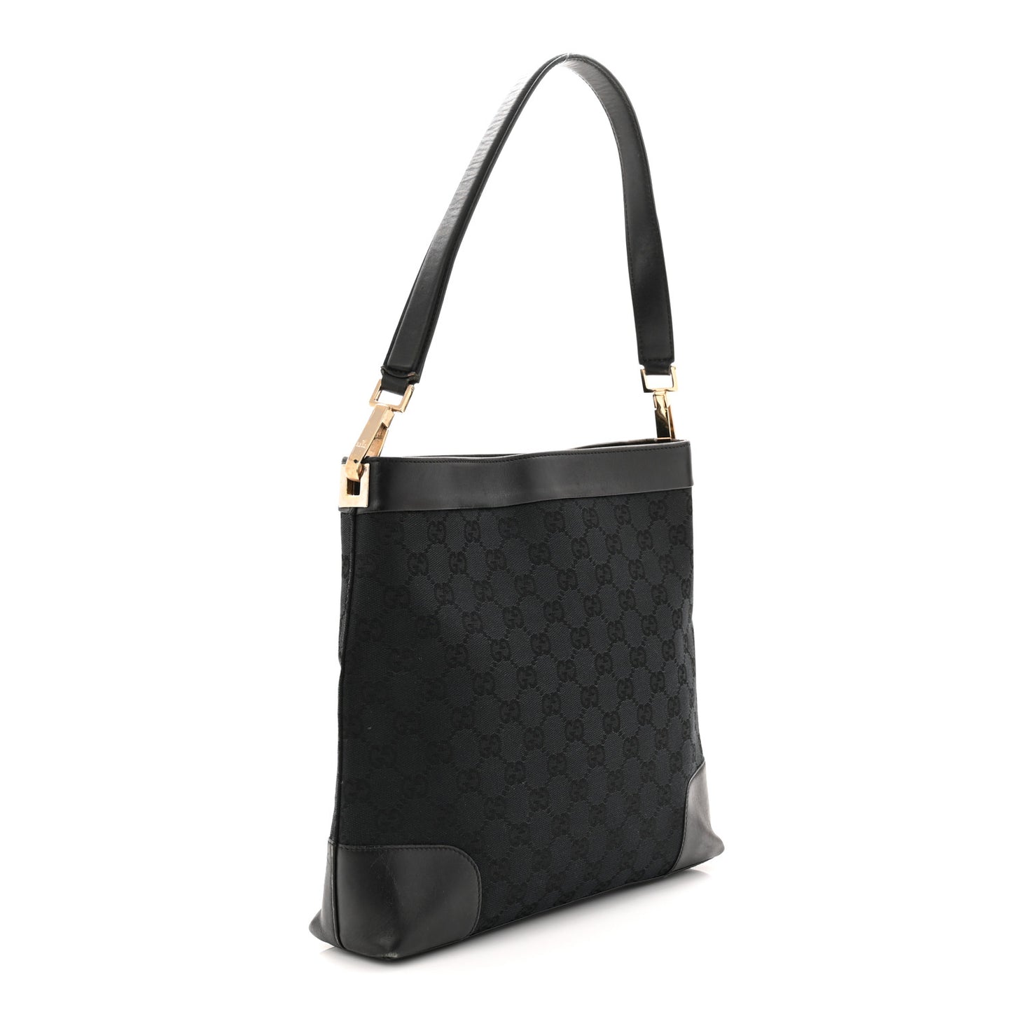 GG Monogram Shoulder Bag Black