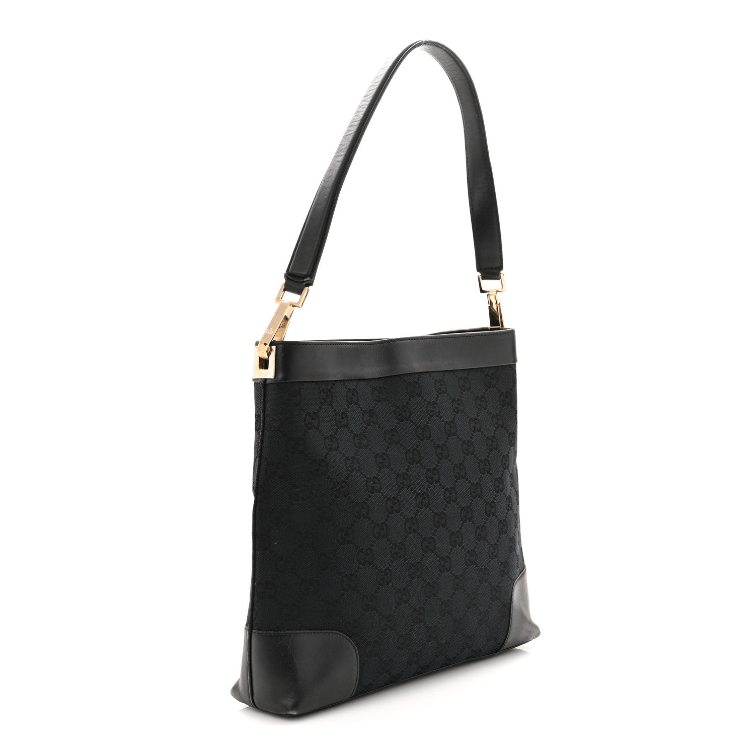 Gucci GG Monogram Shoulder Bag Black 3 of 13