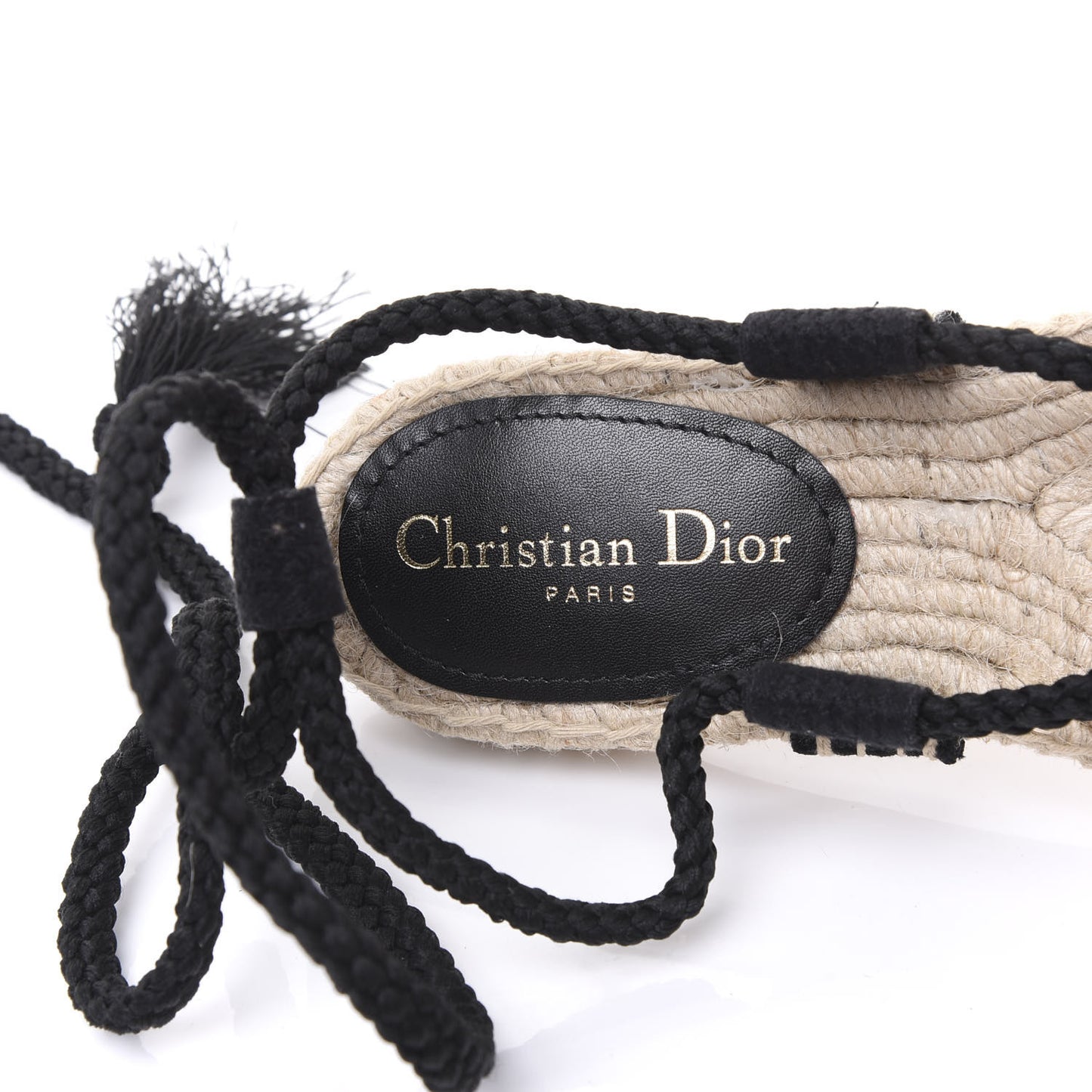Embroidered Cotton Diorexpress Sandal 38 Black
