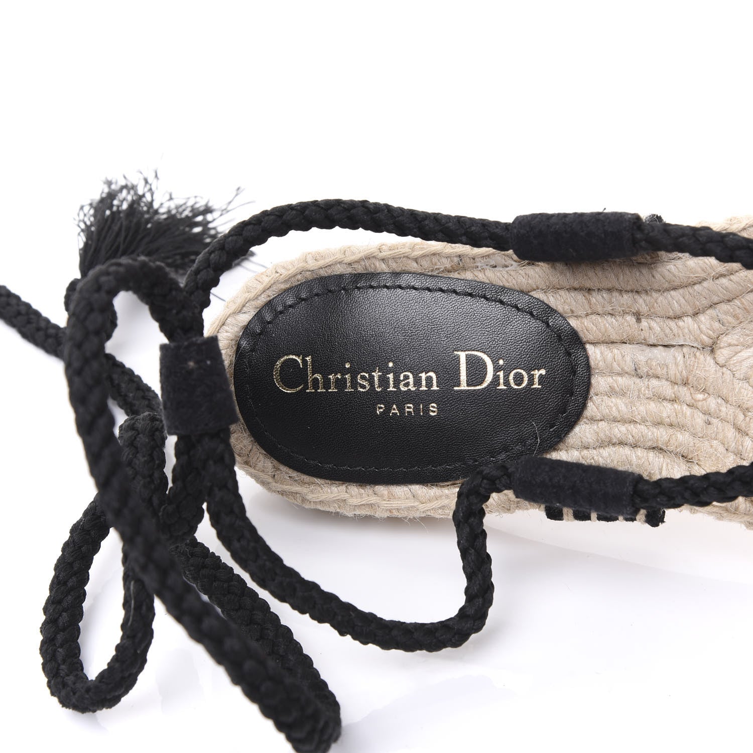 Christian Dior Embroidered Cotton Diorexpress Sandal 38 Black 7 of 8
