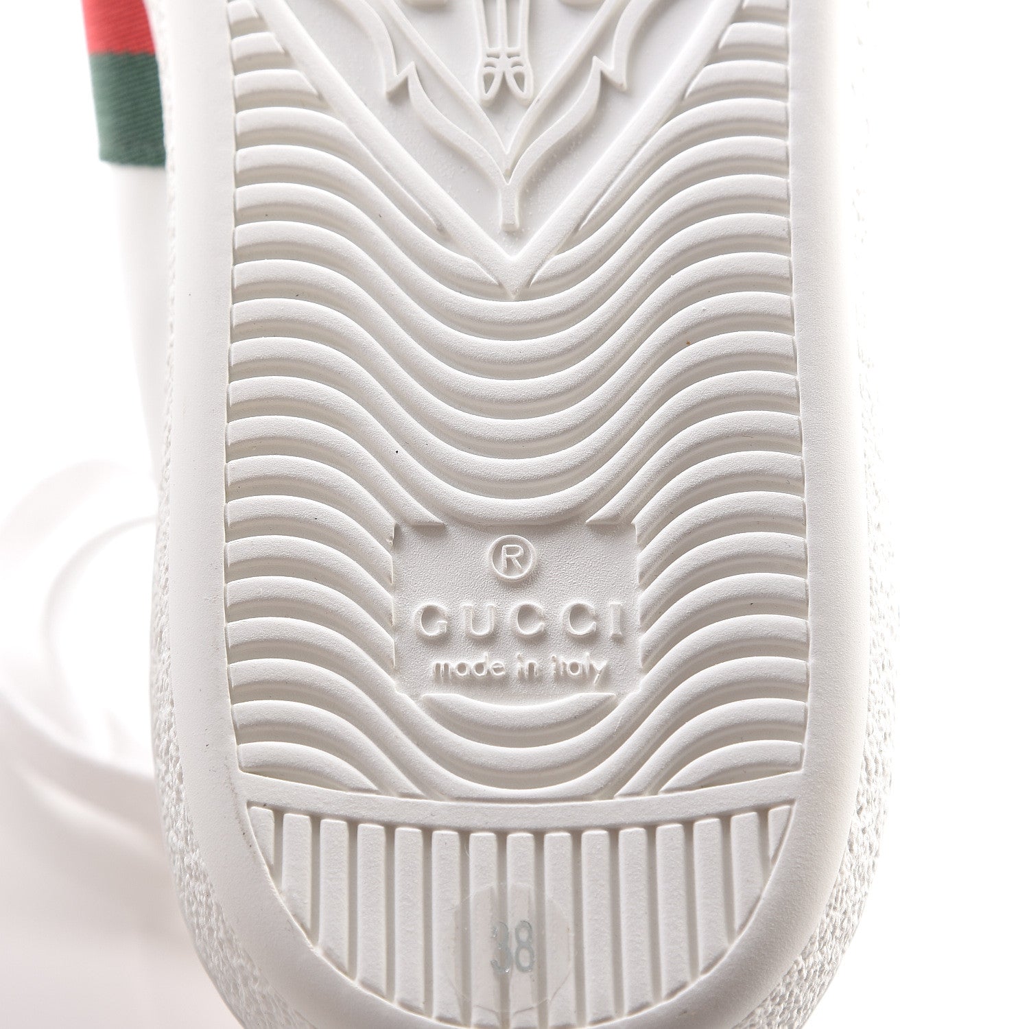 Gucci Calfskin Web Floral Embroidered Ace Sneakers 38 White 10 of 12