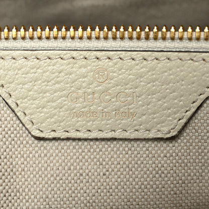 Gucci GG Supreme Monogram Textured Dollar Calfskin Web Medium Ophidia Duffle Bag Beige Ebony Mystic White 7 of 13