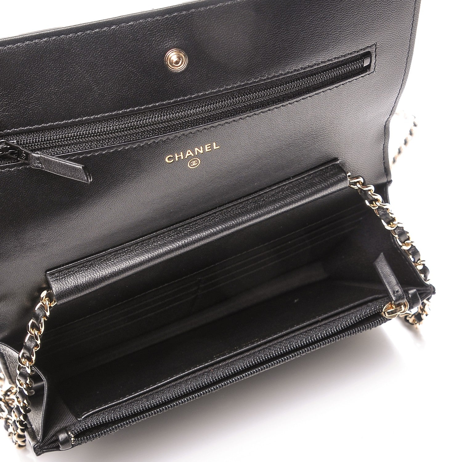 Chanel Lambskin Quilted Emoticon Wallet On Chain WOC Black 5 of 9