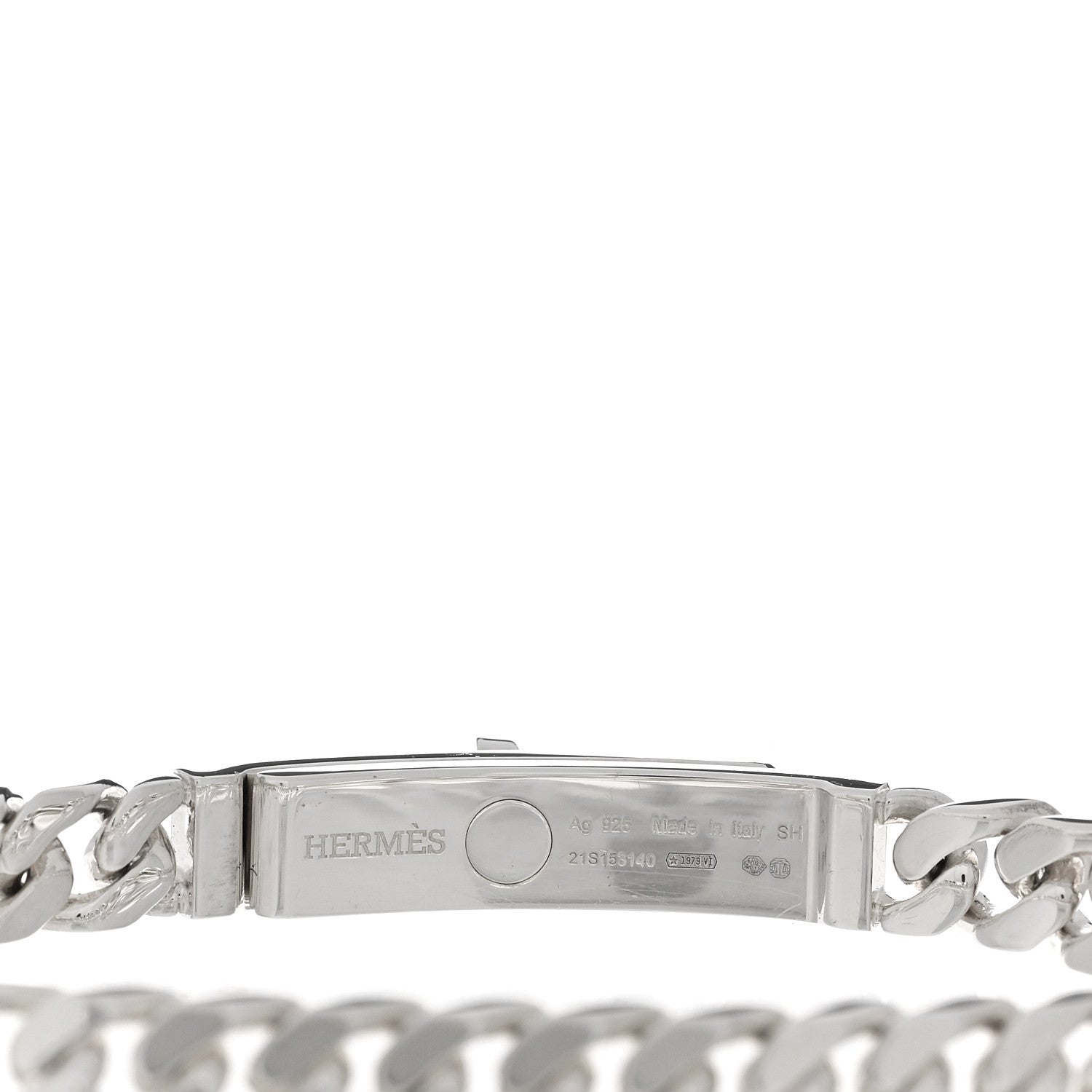 Hermes Sterling Silver TPM Kelly Gourmette Bracelet SH 3 of 4