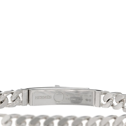 Hermes Sterling Silver TPM Kelly Gourmette Bracelet SH 3 of 4