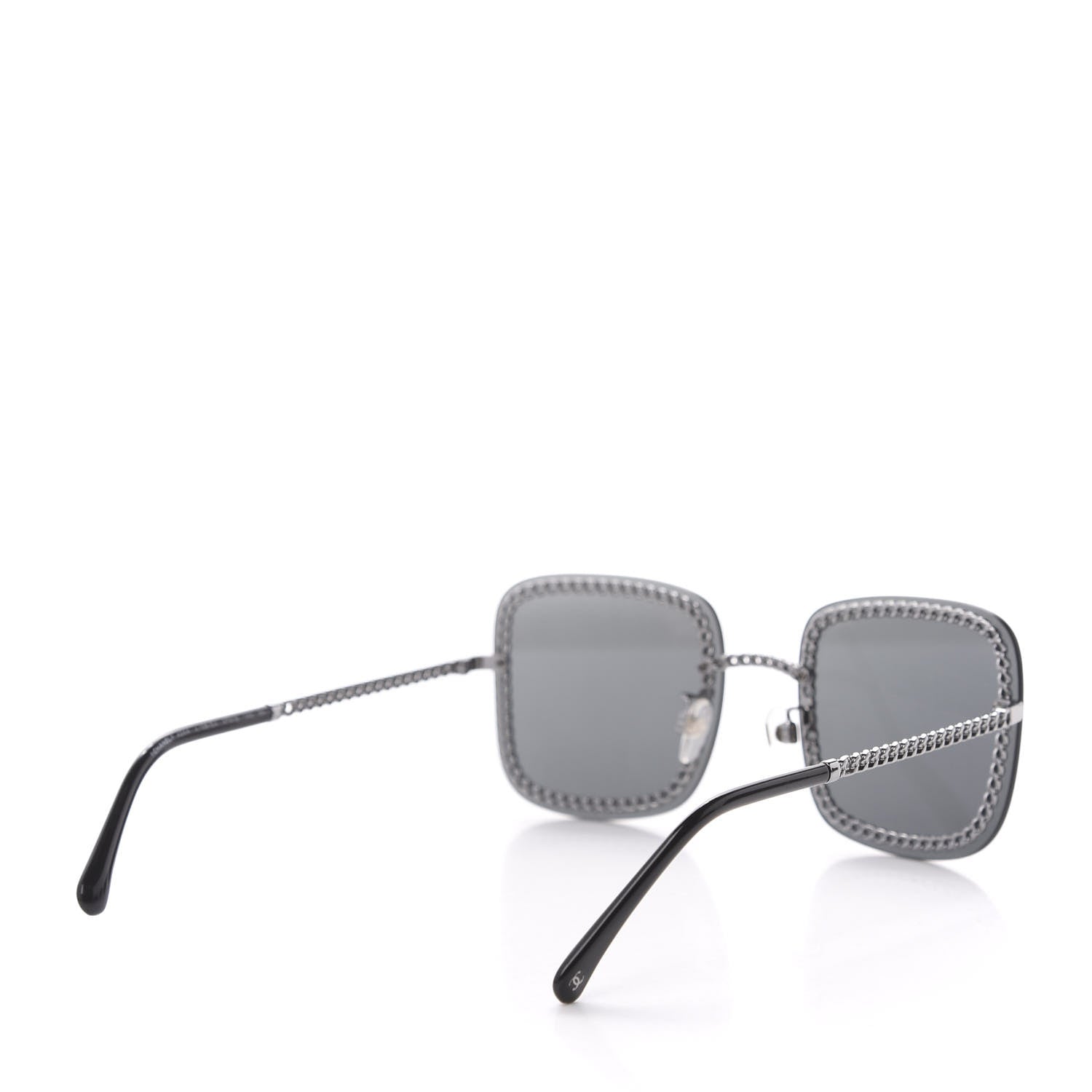 Chanel Square Removable Chain Pearl Sunglasses 4244 Black 5 of 10