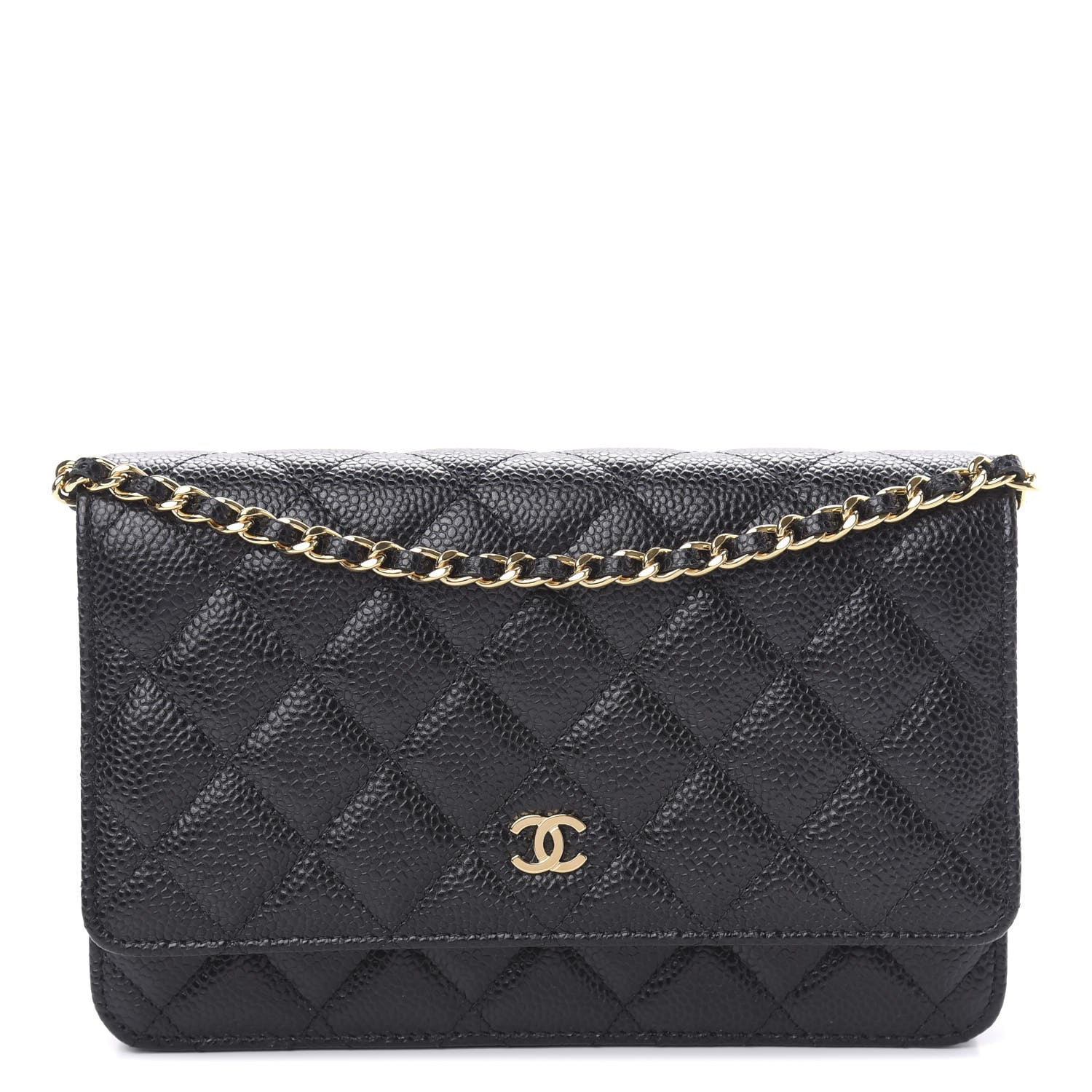 Chanel Caviar Quilted Wallet On Chain WOC Black 1 of 12