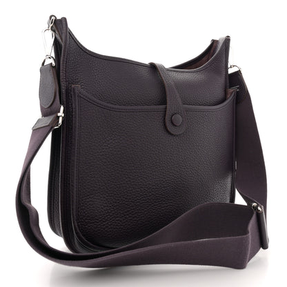 Hermes Taurillon Clemence Evelyne III PM Raisin 3 of 11